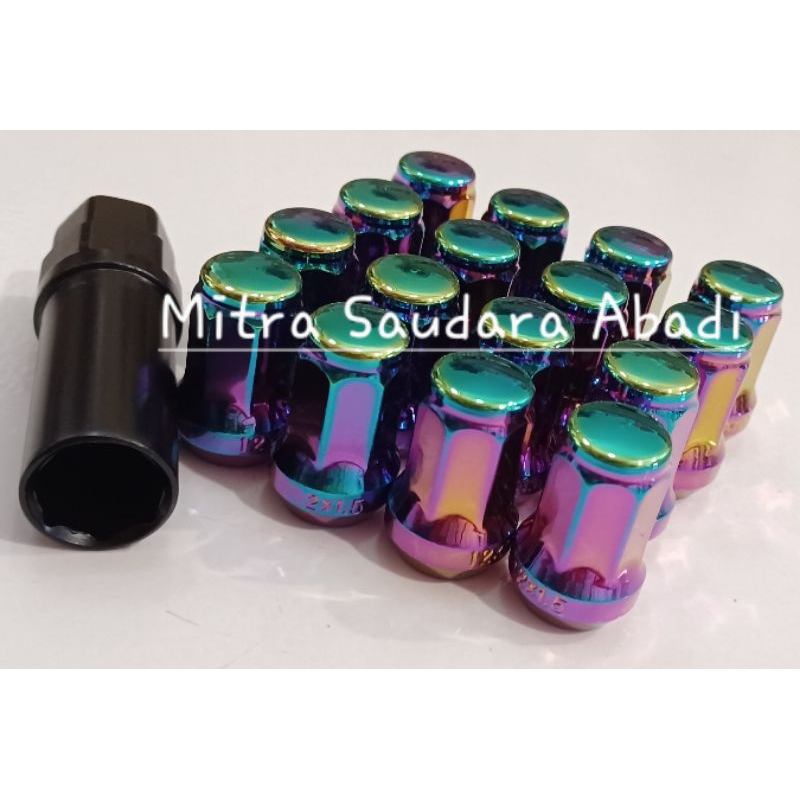 Jual Mur roda variasi mur racing Heptagon untuk lubang baut ukuran ...