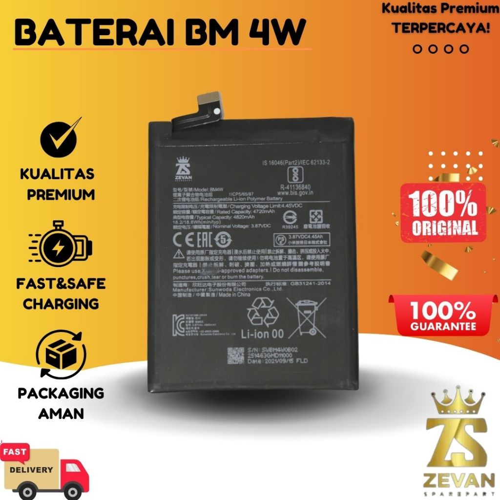Jual BATTERY XIAOMI BM4W (MI 10T LITE) | Shopee Indonesia