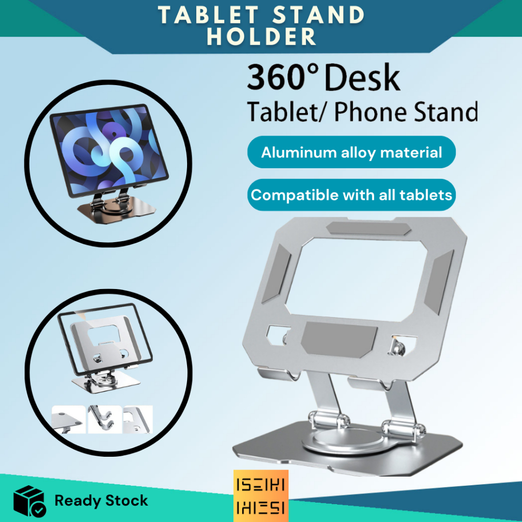 Sxuan Gooseneck Tablet Holder For Bed, Upgraded 2-in-1 Tablet Stand For Bed With 2 360° Rotating