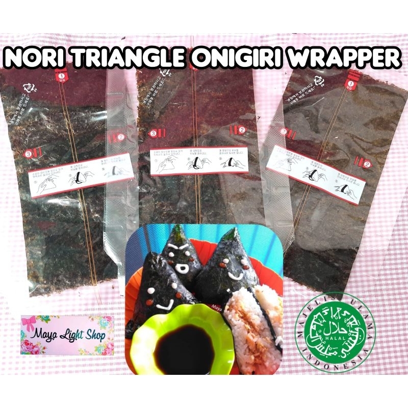 Jual onigiri nori triangle wrapper nori java tokinori rumput laut ...