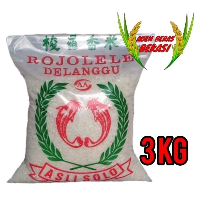 Jual Beras Solo Asli Rojolele Delanggu 3kg Shopee Indonesia