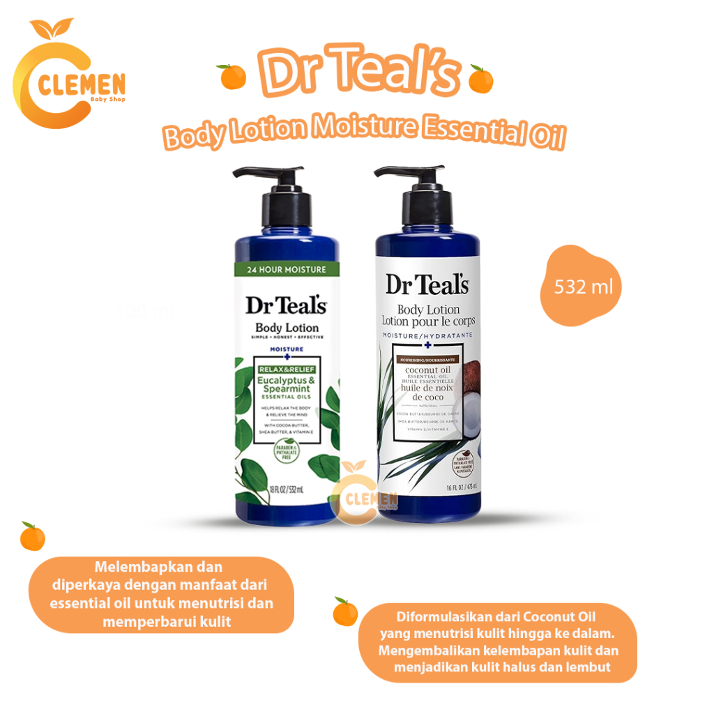Jual Dr Teal's Body Lotion Moisture + Hydrating Coconut Oil Shopee