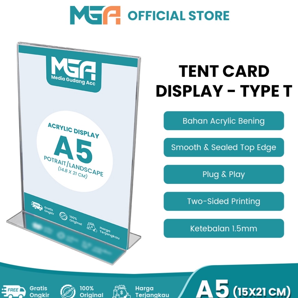 Jual STAND / TEMPAT BROSUR / TENT HOLDER / TENT CARD DISPLAY AKRILIK