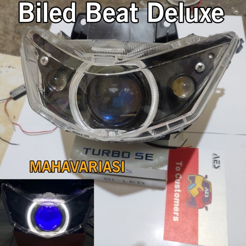 Jual Headlamp Biled Beat Deluxe Custom Retrofit | Shopee Indonesia