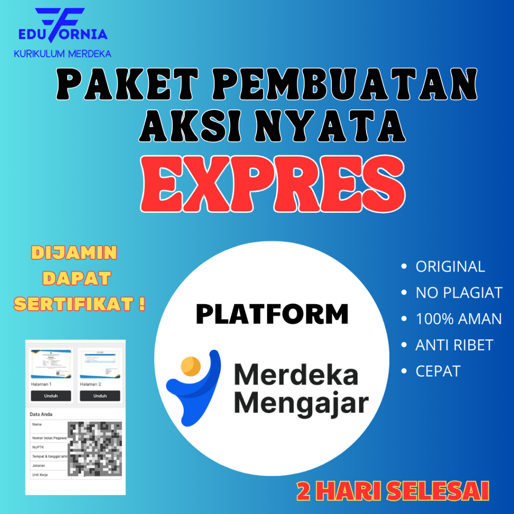 Jual Mode Expres Paket Pembutan Aksi Nyata Platform Merdeka Mengajar