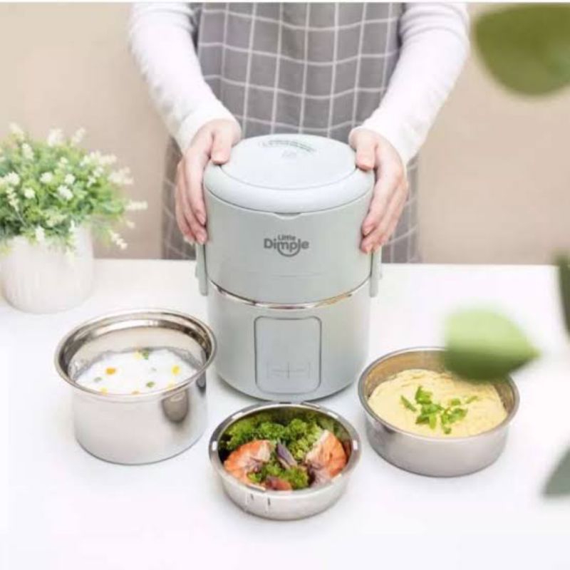 Jual Little dimple portable cooker MPASI travelling GREY (ABU ABU