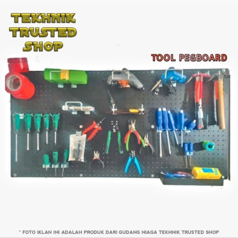 Jual Tool hanger pegboard 120 x 60 cm Papan dinding rak gantung kunci ...