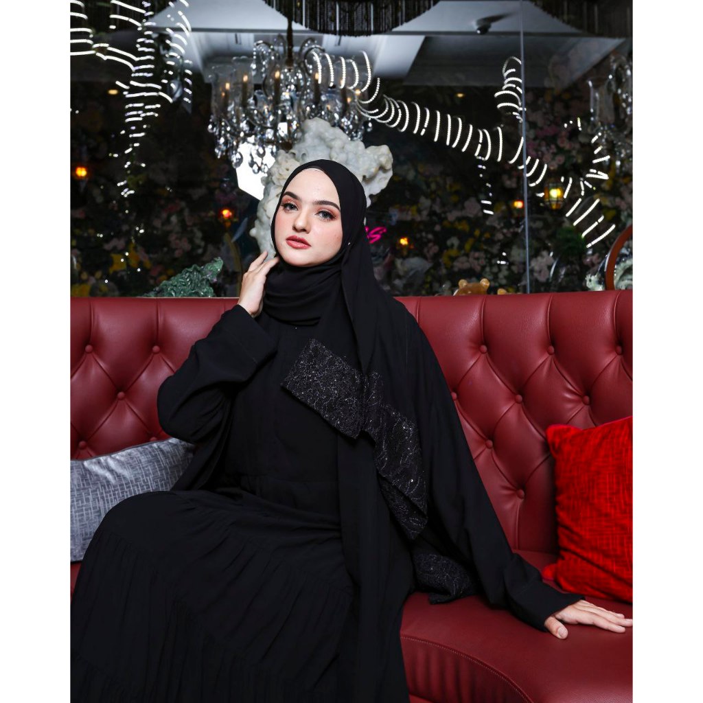 Jual OUTER HITAM Mina Collection | Outer simple tapi terlihat mewah ...