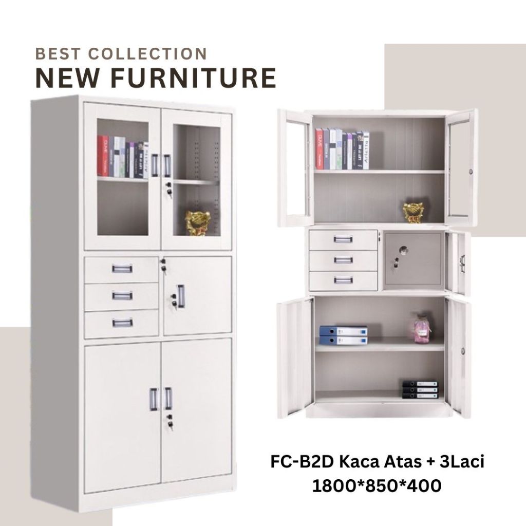 Jual KX Office Furniture - Lemari Kabinet Lemari Besi Lemari Kaca