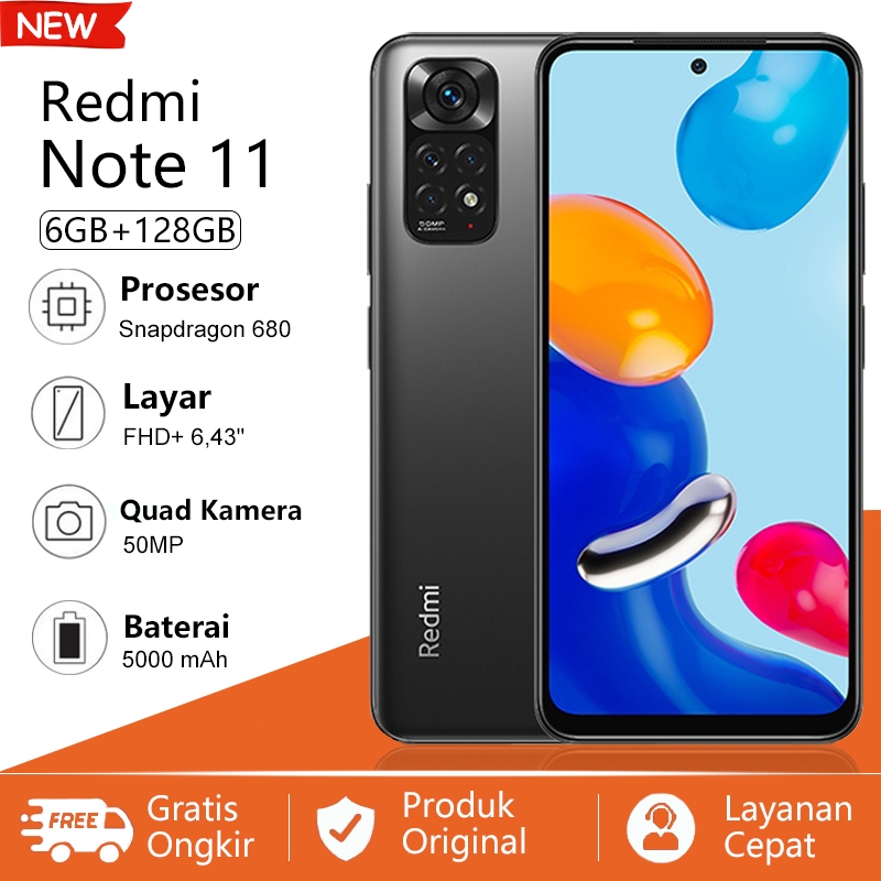 Xiaomi Redmi Note 11 - Smartphone 6GB + 128GB, 6.43 FHD+