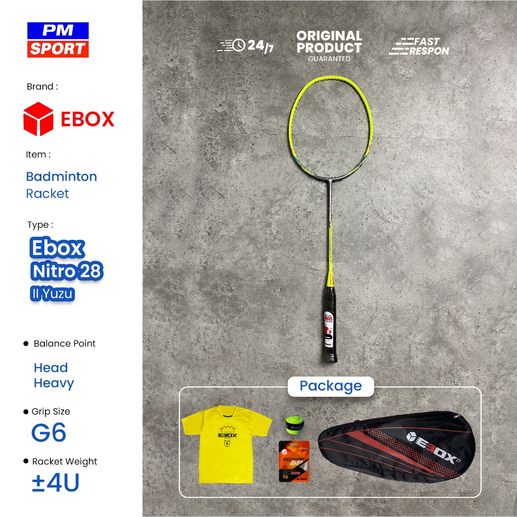 Jual RAKET BADMINTON / BULUTANGKIS EBOX NITRO 28 II YUZU | Shopee Indonesia