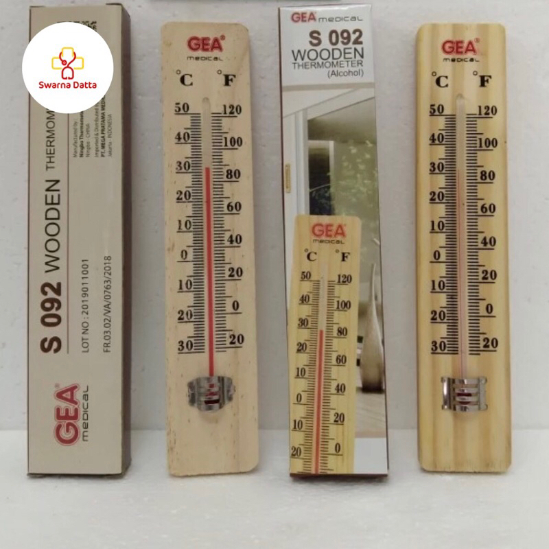Jual Termometer Ruangan Dinding GEA Medical S 092 S092 Wooden Kayu ...