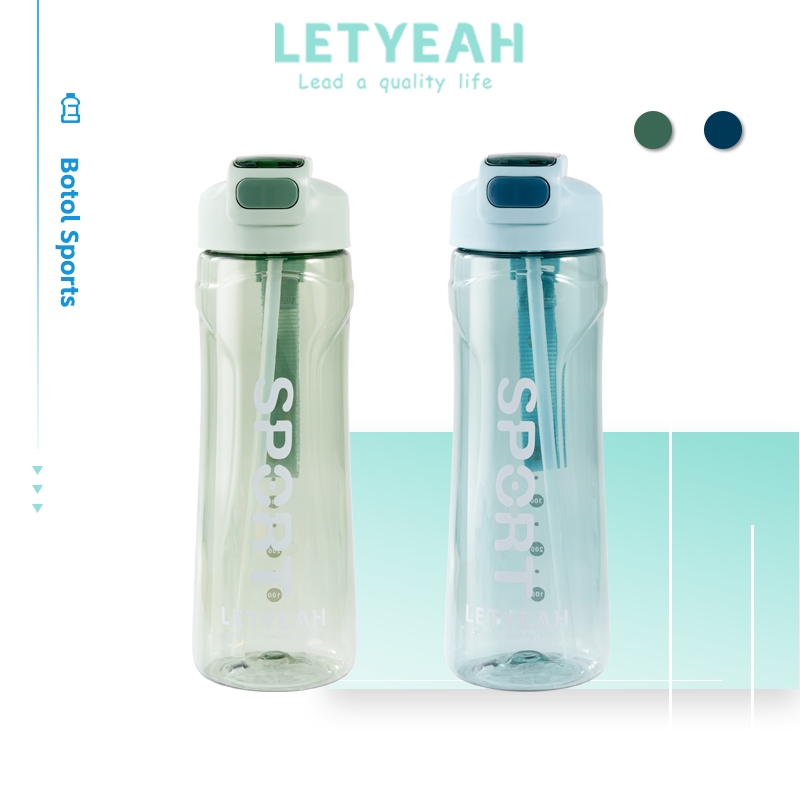 Jual Letyeah 800ml Botol Air Minum Sendok Sporty Anti Tumpah Tumbler Minum Portable Kantor 1264