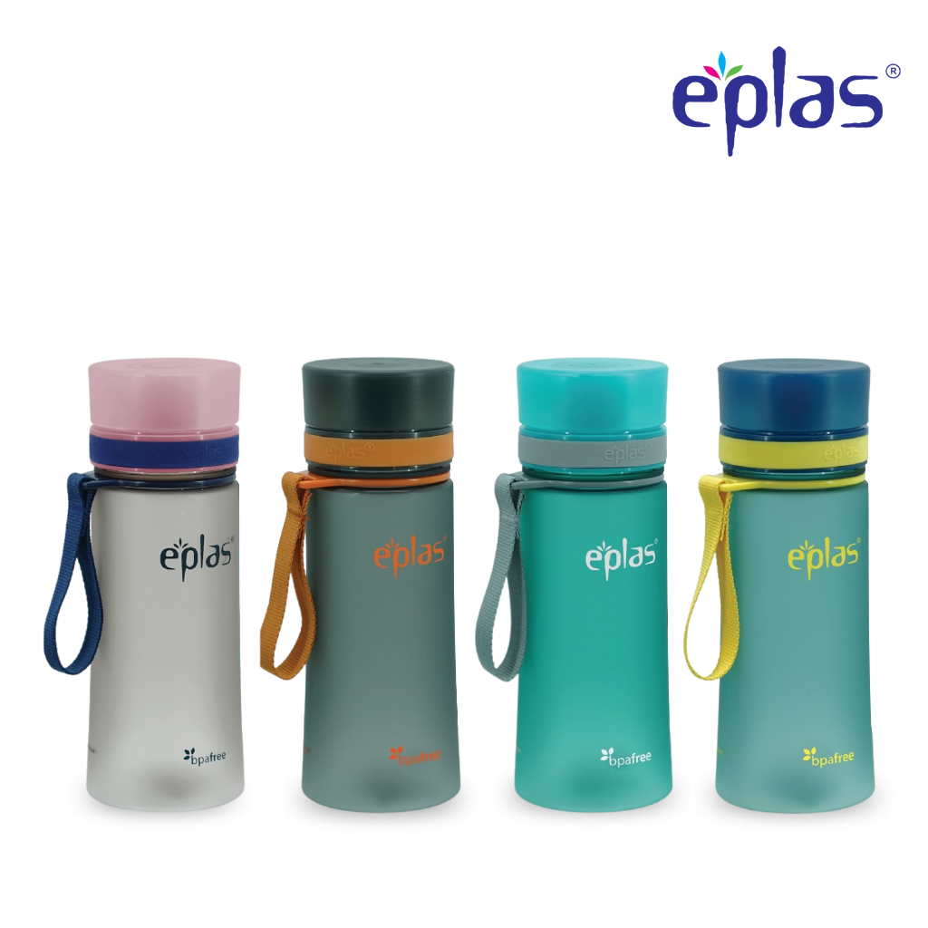 Jual EPLAS Botol Minum Premium (400ml) Water Bottle With Handle, Groovy ...