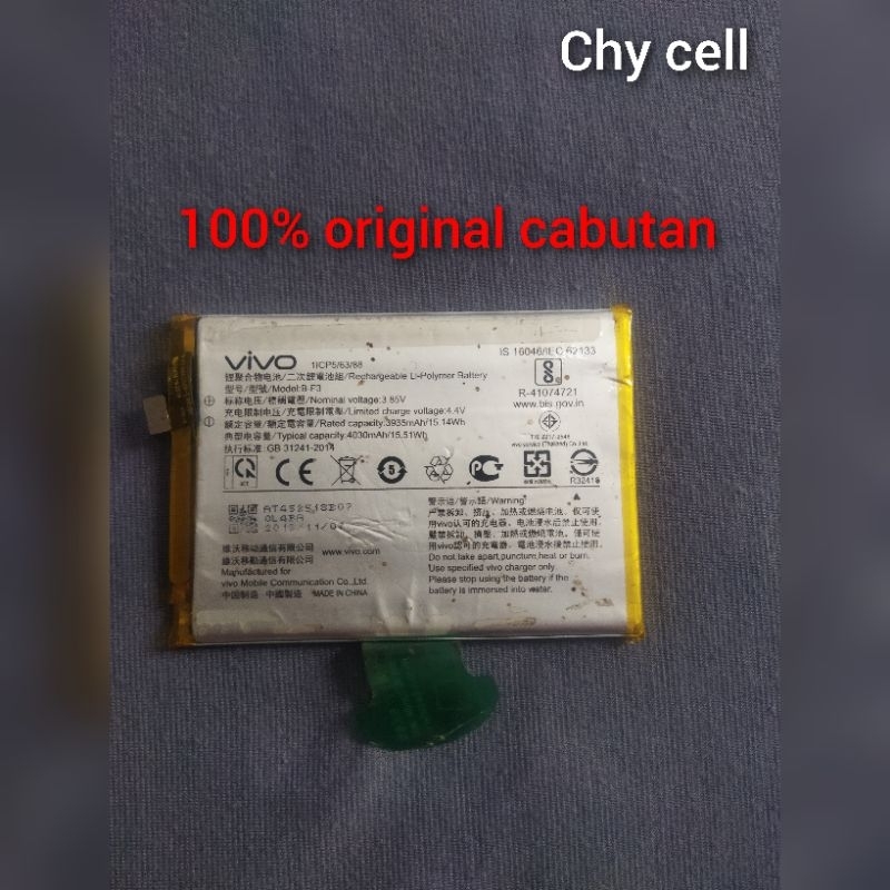 Jual Battery Vivo Y91 Y93 Y95 Batre B-F3 Original Cabutan | Shopee ...