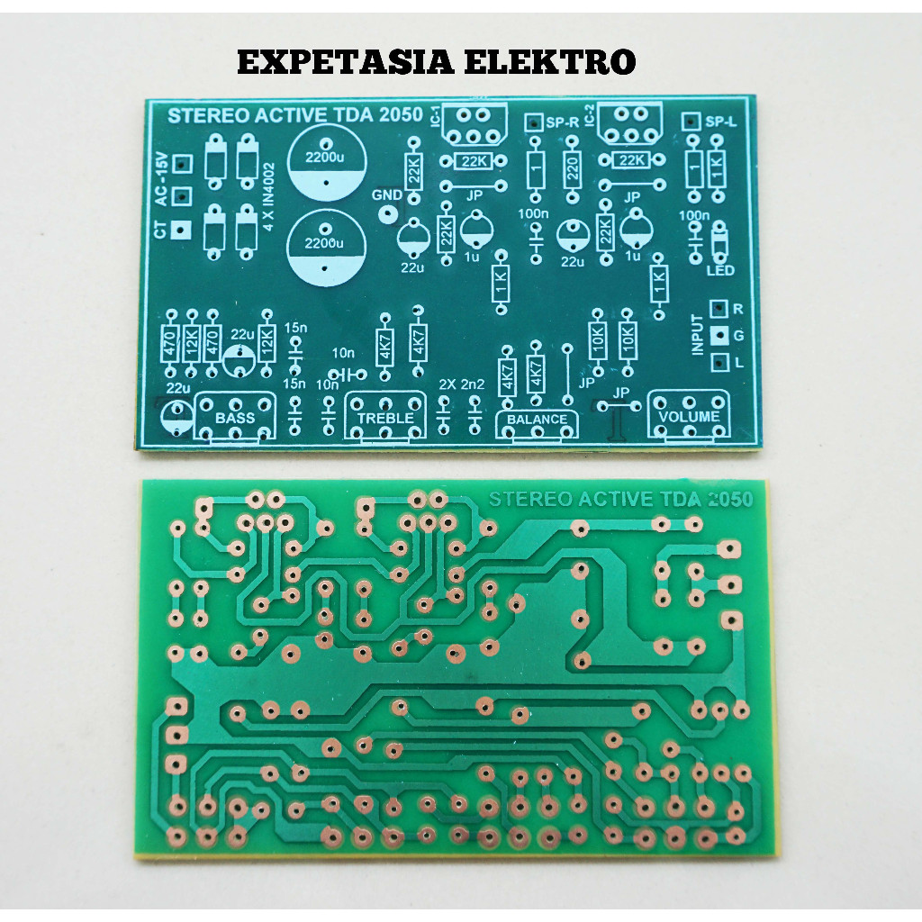 Jual PCB Stereo Active TDA 2050 Tone Control Pasif | Shopee Indonesia