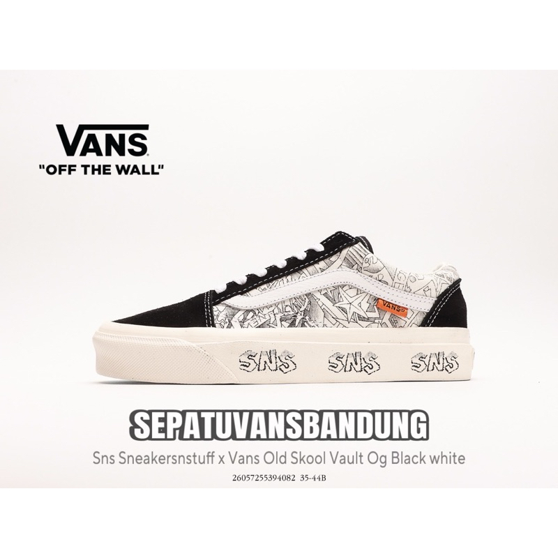 Jual Sns Sneakersnstuff x Vans Old skool Vault Og Black white Shopee Indonesia