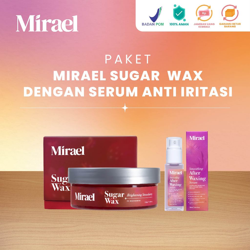 Jual MIRAEL Paket Sugar Wax dengan Serum Anti Iritasi Setelah Waxing