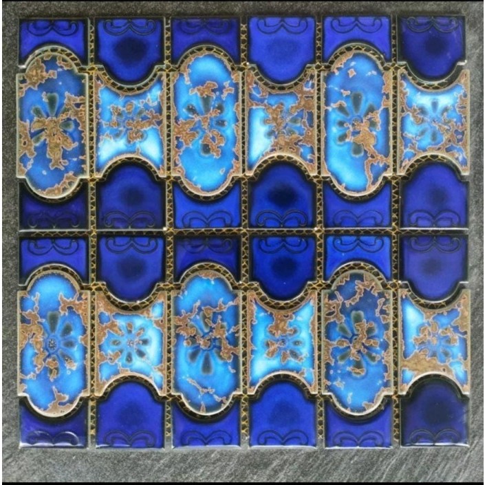 Jual Mosaik / Keramik Warna Biru Type BUE 240 - Kuda Laut Mas | Shopee