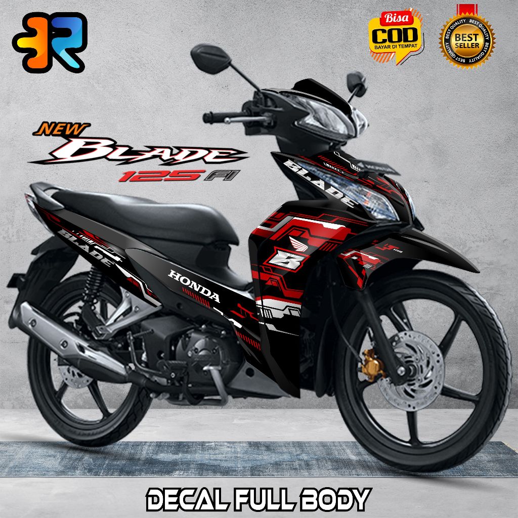 Jual Decal Blade 125 New Stiker Full Body Variasi Desain Hitech ...