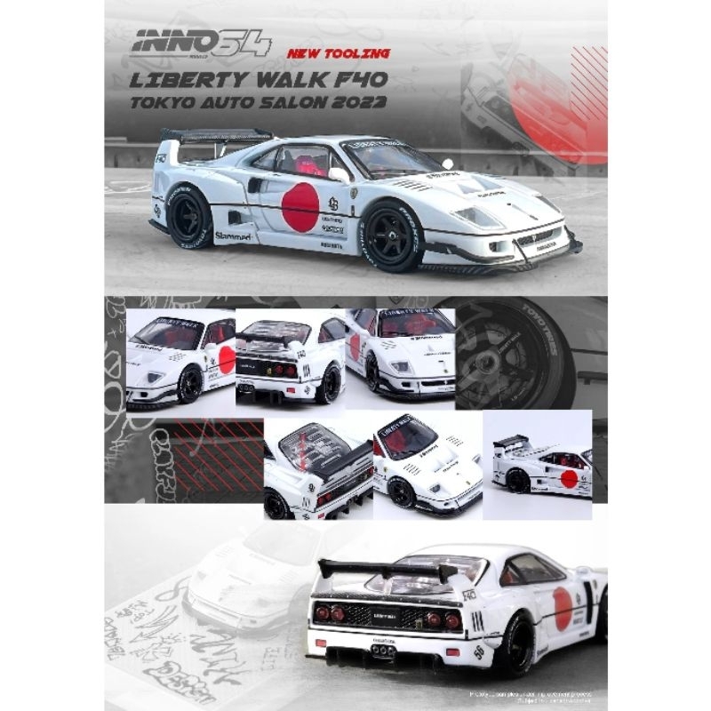 Jual Inno64 Ferrari F40 LBWK White Tokyo Auto Salon 2023 | Shopee Indonesia