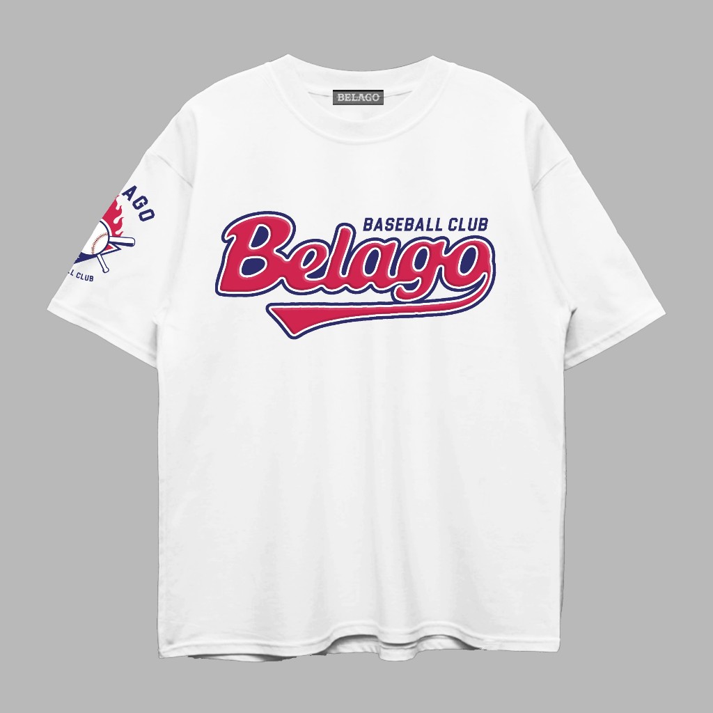 Jual T Shirt Baseball Club Vintage White Belago Apparel
