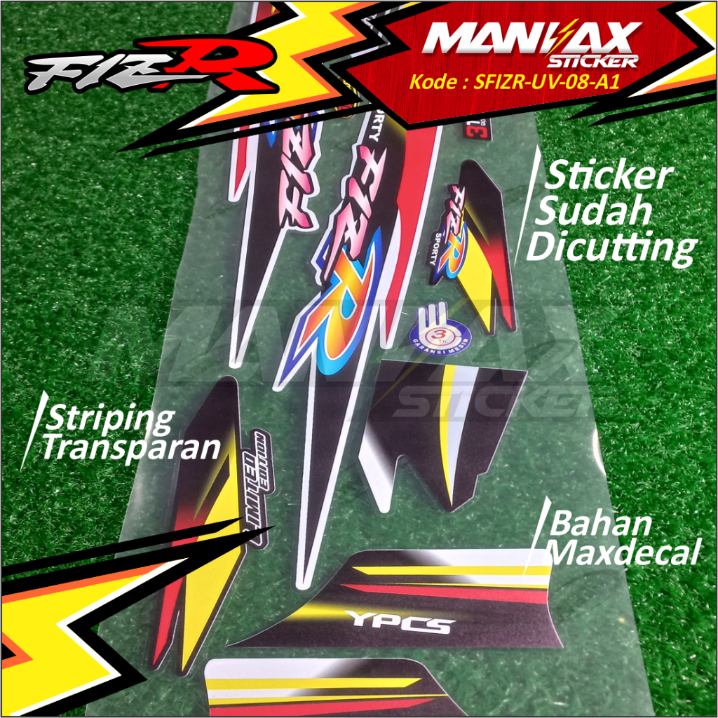 Jual Stiker Striping UV Transparan Variasi Motor FIZ R F1ZR Tahun 1997 ...