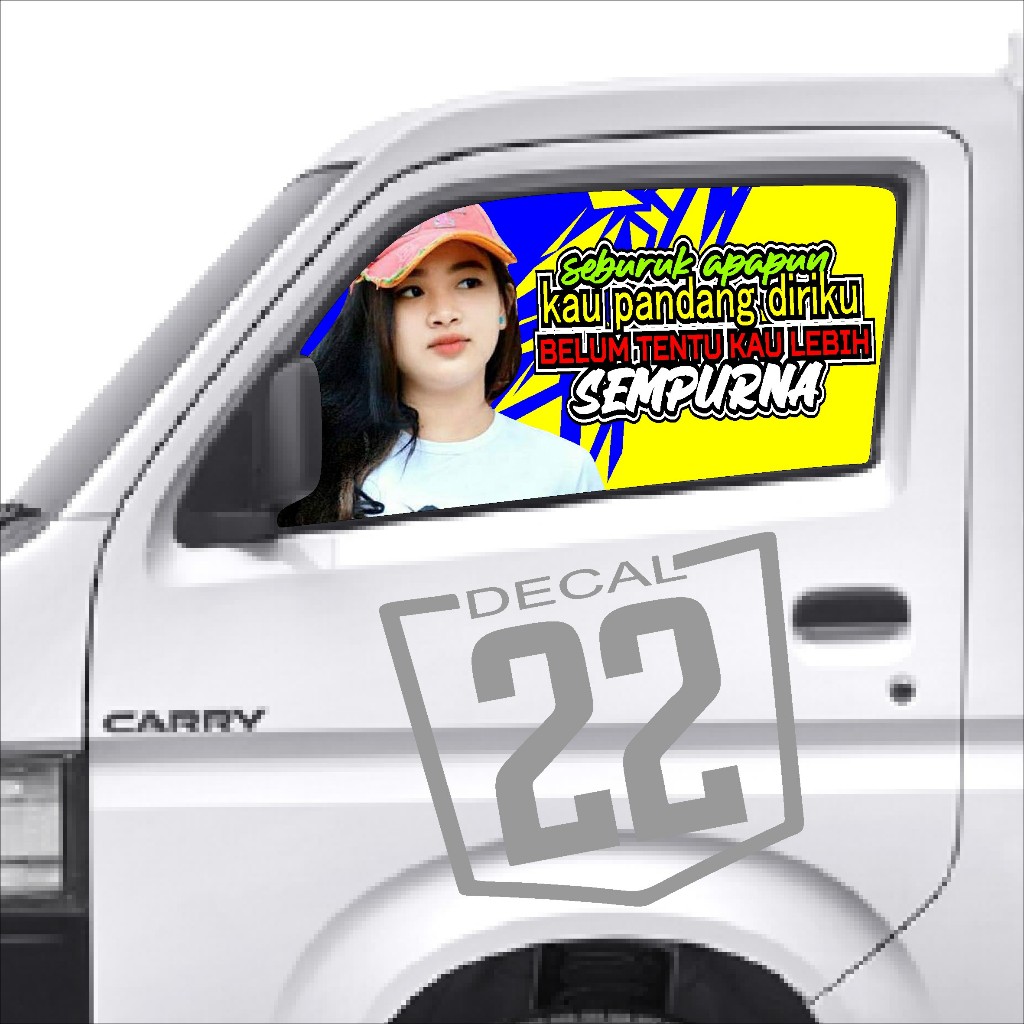 Jual STIKER ONE WAY KACA SAMPING CARRY NEW STIKER KATA KATA BEAS ...