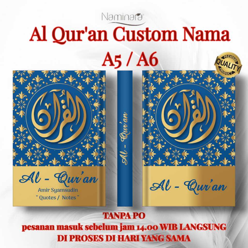 Jual Naminara - Al Quran Custom Nama Ukuran A5 / A6 | Quran DW-043 ...