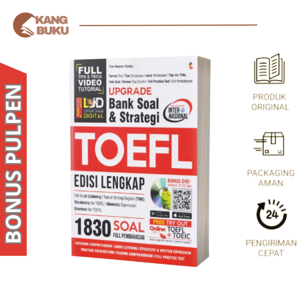 Jual Buku Tes Toefl Toeic Upgrade Bank Soal Strategi Toefl Soal