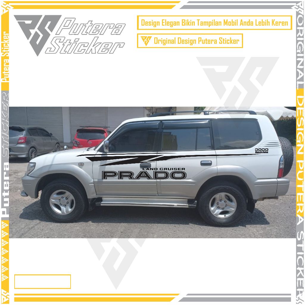 Jual stiker sticker mobil prado keren stiker cutting mobil untuk toyota ...