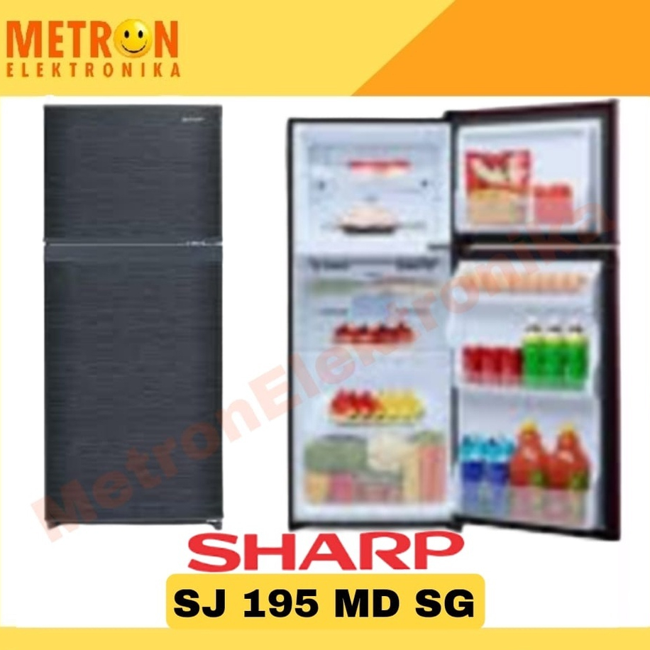 Jual SHARP SJ 195 MD SG2 / LEMARI ES 2 PINTU SILVER GREY 160 LITER ...