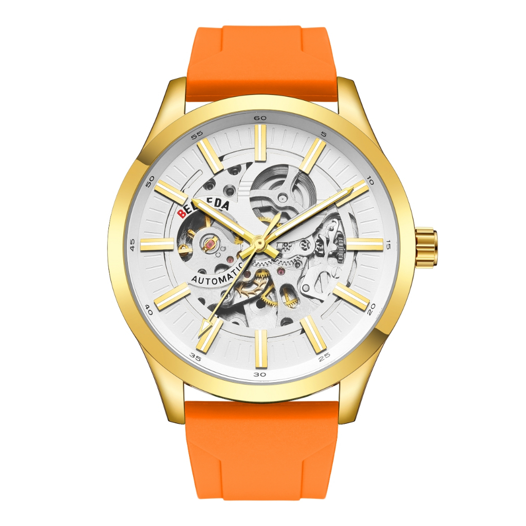 Jual Jam Tangan Pria Belleda 9530 Automatic Sakelton Tali Karet