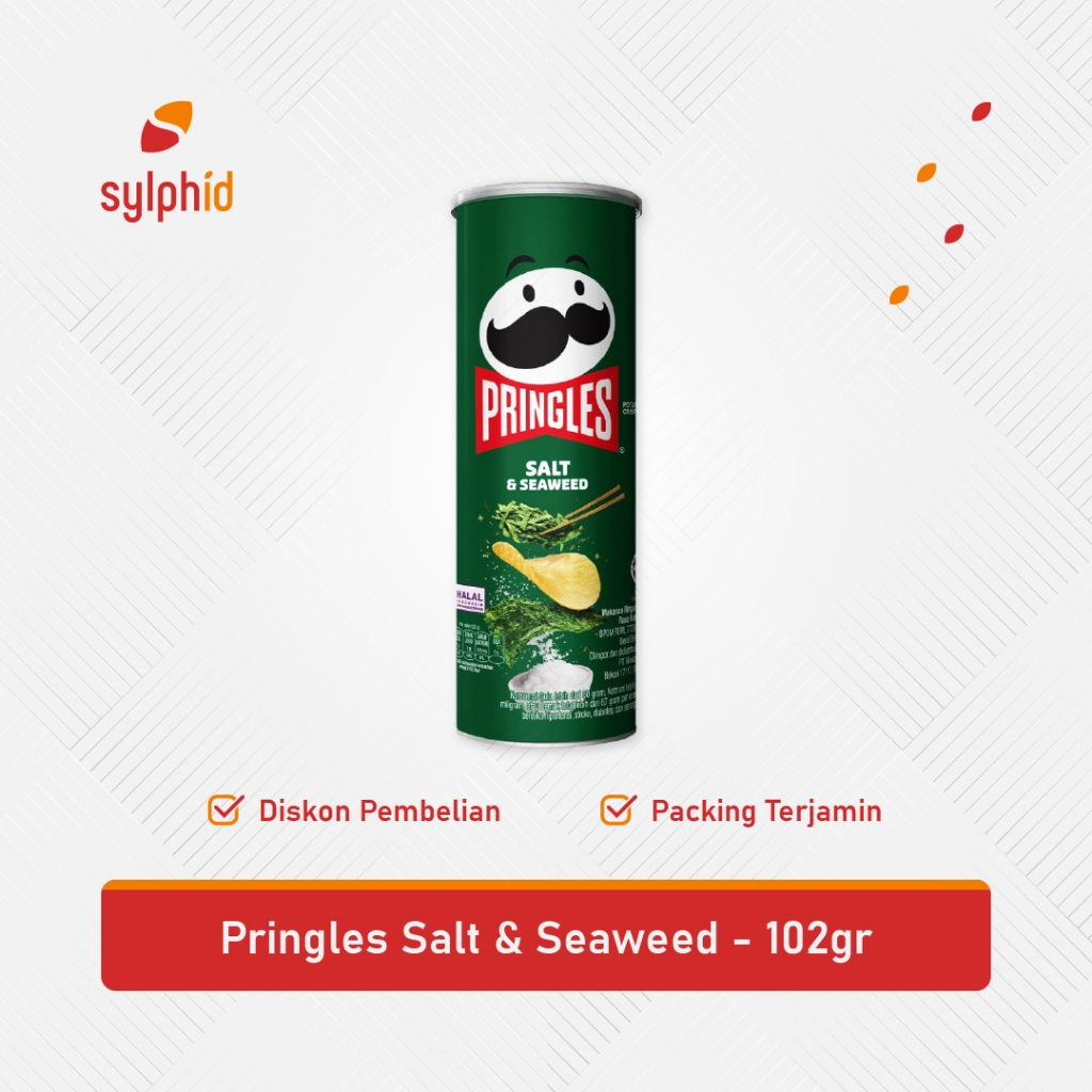 Jual Pringles Salt & Seaweed 102 gram Keripik Kentang / Potato Snack ...