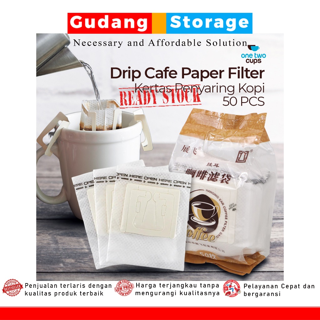 Jual Gudang Storage Official One Two Cups Kertas Penyaring Kopi Drip Cafe Paper Filter Coffee