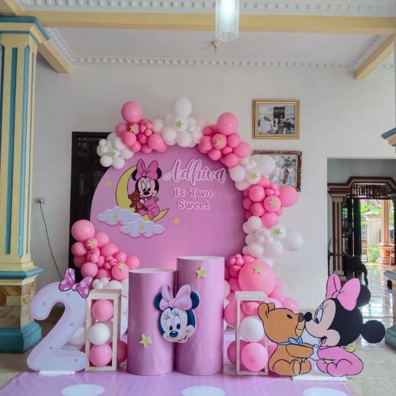 Jual BACKDROP BULAT UKURAN 2×2 METER dekorasi pesta ulang tahun ...