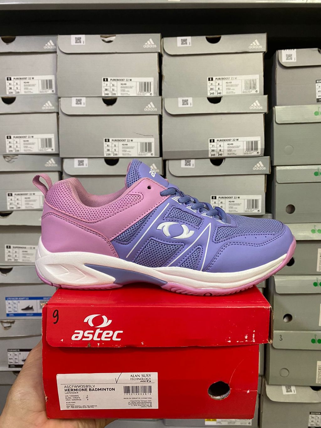 Jual Astec Hermione Badminton Lavender Women's Shoes Original | Shopee ...