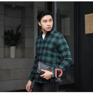 Kemeja Flanel HEM Pria Lengan Panjang Motif Kotak Kualitas Premium Flanel 2023 Premium