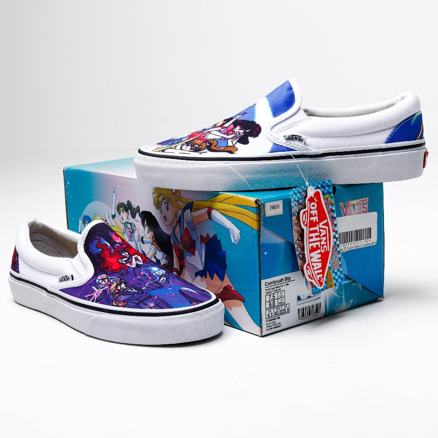 Jual Sepatu Vans X Sailor Moon Comfycush Slip On Sneakers Pria