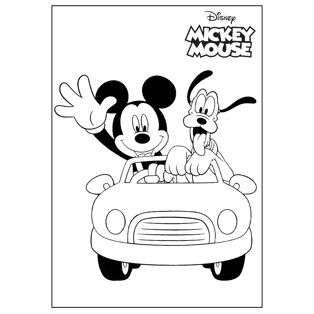 Jual Kertas Gambar Mewarnai Tema Mickey Mouse  Kertas Mewarnai