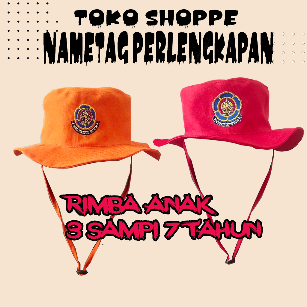 Jual Topi Rimba Anak damkar/Rimba Damkar Oren/Rimba Anak Damkar Merah ...