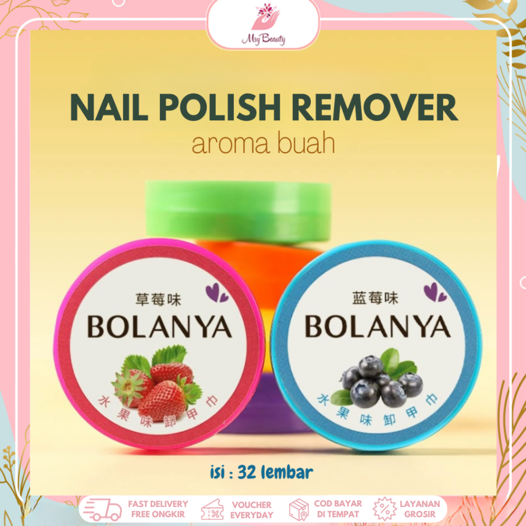 MSY Nail polish remover tissue Aroma Buah / nail polish varnish 15gr remover tisu pembersih cat kuku kutek