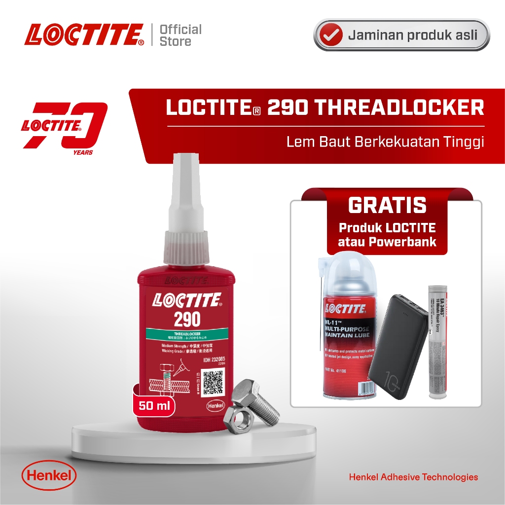 Jual LOCTITE 290 Threadlocker Lem Baut Wicking Grade 50 ml Shopee