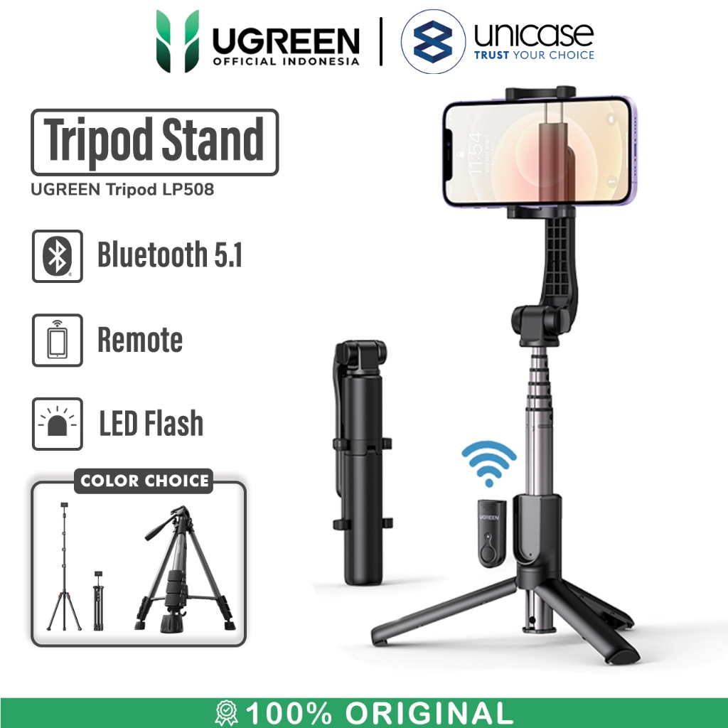 Jual Tripod Handphone Camera UGREEN Bluetooth Selfie Stick Phone Stand ...