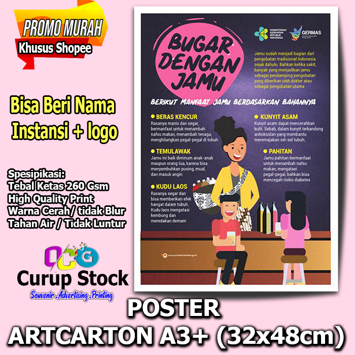 Jual POSTER JAMU PERSALINAN BIDAN KLINIK PUSKESMAS RSUD | Shopee Indonesia