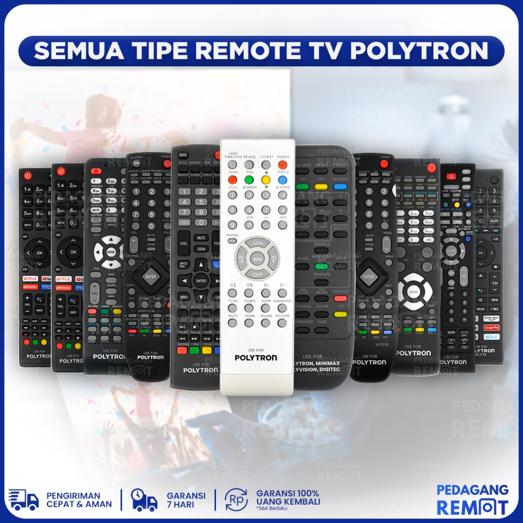 Jual REMOT REMOTE TV POLYTRON LCD LED SMART TV TABUNG | Shopee Indonesia