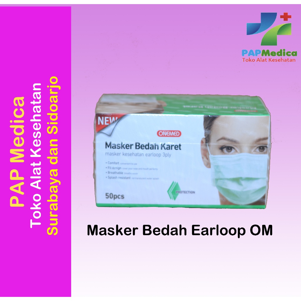 Jual Masker 3 ply Earloop Onemed | Shopee Indonesia
