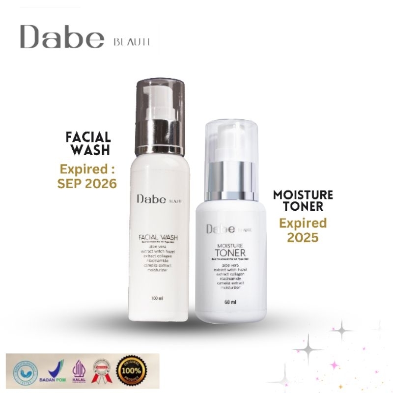 Jual Dabe Beaute Skincare Facial Wash(expired 2026)& Moisture Toner
