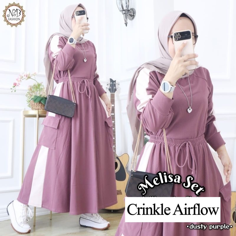 Jual MELISA SET LIST ROK CARGO CRINKLE AIRFLOW LD 110 // SETELAN MELISA ...