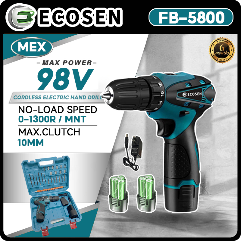 Jual Ecosen Mesin Bor Baterai Tangan Cordless Drill Battery Bor